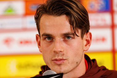 Chorzow, Polonya. 6 Eylül 2025; Jakub Kaminski, Finlandiya ile oynanan 2026 Dünya Kupası eleme maçından önce Polonya Milli Futbol Takımı 'nın Resmi Basın Konferansı ve antrenmanı sırasında görüldü. Maciej Rogowski / Alamy Canlı Haberleri