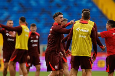 Nicola Zalewski, Polonya Milli Futbol Takımı 'nın 2026 Dünya Kupası öncesinde Finlandiya' ya karşı oynanan resmi basın toplantısı ve antrenmanı sırasında görüldü. (Maciej Rogowski / Ball Raw Images)