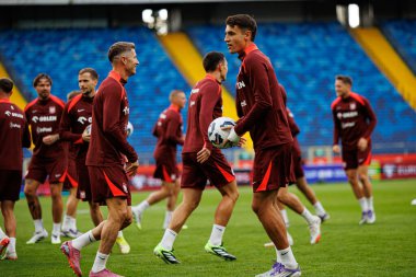 Jakub Kiwior, Polonya Milli Futbol Takımı 'nın 2026 Dünya Kupası öncesinde Finlandiya' ya karşı oynanan resmi basın toplantısı ve antrenmanı sırasında görüldü. (Maciej Rogowski / Ball Raw Images)