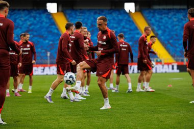 2026 Dünya Kupası öncesi Polonya Milli Futbol Takımı Resmi Basın Konferansı ve antrenmanı sırasında Finlandiya 'ya karşı oynanan Avrupa ön eleme maçı (Maciej Rogowski / Ball Raw Images))