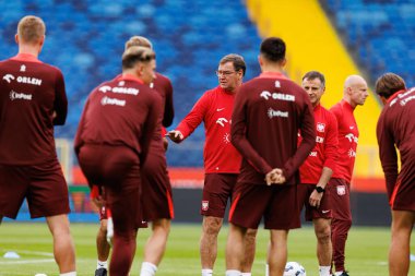 Jan Urban, 2026 Dünya Kupası öncesinde Polonya Milli Futbol Takımı Resmi Basın Konferansı ve antrenmanı sırasında Finlandiya 'ya karşı oynanan Avrupa ön eleme maçında görüldü (Maciej Rogowski / Ball Raw Images)