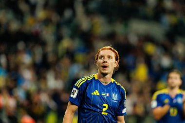 Yukhym Konoplia, Ukrayna ve Fransa milli takımları arasında oynanan 2026 Dünya Kupası ön eleme maçında görüldü (Maciej Rogowski / Ball Raw Images)