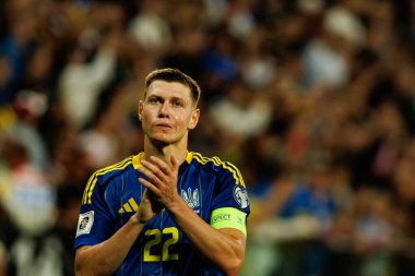 Mykola Matviyenko, Ukrayna ve Fransa milli takımları arasında oynanan 2026 Dünya Kupası ön eleme maçında görüldü (Maciej Rogowski / Ball Raw Images)