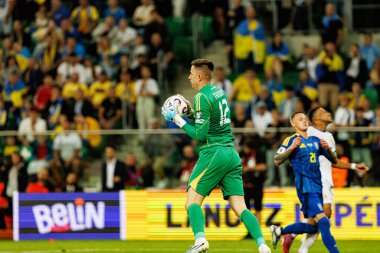 Anatoliy Trubin, Ukrayna ve Fransa milli takımları arasında oynanan 2026 Dünya Kupası ön eleme maçında görüldü (Maciej Rogowski / Ball Raw Images)