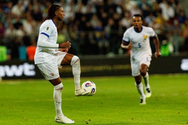 Ukrayna ve Fransa milli takımları (Maciej Rogowski / Ball Raw Images) arasındaki Dünya Kupası 2026 Avrupa ön eleme maçında Michael Olise izledi)