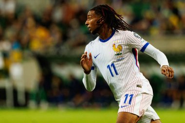 Ukrayna ve Fransa milli takımları (Maciej Rogowski / Ball Raw Images) arasındaki Dünya Kupası 2026 Avrupa ön eleme maçında Michael Olise izledi)