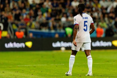 Jules Kounde, Ukrayna ve Fransa milli takımları arasında oynanan 2026 Dünya Kupası ön eleme maçında görüldü (Maciej Rogowski / Ball Raw Images)