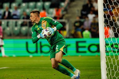 Anatoliy Trubin, Ukrayna ve Fransa milli takımları arasında oynanan 2026 Dünya Kupası ön eleme maçında görüldü (Maciej Rogowski / Ball Raw Images)