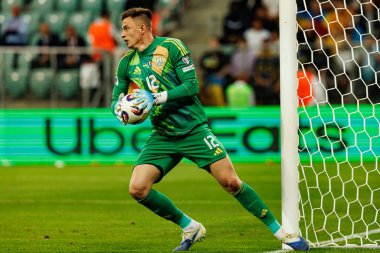 Anatoliy Trubin, Ukrayna ve Fransa milli takımları arasında oynanan 2026 Dünya Kupası ön eleme maçında görüldü (Maciej Rogowski / Ball Raw Images)