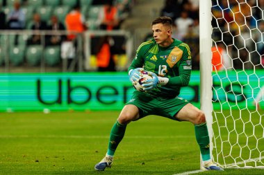 Anatoliy Trubin, Ukrayna ve Fransa milli takımları arasında oynanan 2026 Dünya Kupası ön eleme maçında görüldü (Maciej Rogowski / Ball Raw Images)