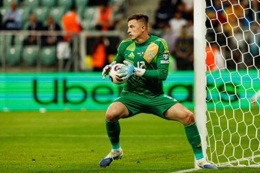 Anatoliy Trubin, Ukrayna ve Fransa milli takımları arasında oynanan 2026 Dünya Kupası ön eleme maçında görüldü (Maciej Rogowski / Ball Raw Images)