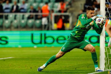 Anatoliy Trubin, Ukrayna ve Fransa milli takımları arasında oynanan 2026 Dünya Kupası ön eleme maçında görüldü (Maciej Rogowski / Ball Raw Images)