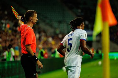 Jules Kounde, Ukrayna ve Fransa milli takımları arasında oynanan 2026 Dünya Kupası ön eleme maçında görüldü (Maciej Rogowski / Ball Raw Images)