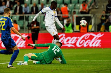 Ousmane Dembele ve Anatoliy Trubin, Ukrayna ve Fransa milli takımları arasında oynanan 2026 Dünya Kupası ön eleme maçında görüldü (Maciej Rogowski / Ball Raw Images)