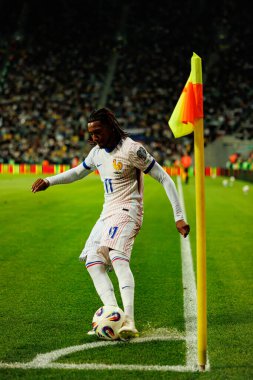 Ukrayna ve Fransa milli takımları (Maciej Rogowski / Ball Raw Images) arasındaki Dünya Kupası 2026 Avrupa ön eleme maçında Michael Olise izledi)