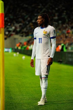 Ukrayna ve Fransa milli takımları (Maciej Rogowski / Ball Raw Images) arasındaki Dünya Kupası 2026 Avrupa ön eleme maçında Michael Olise izledi)