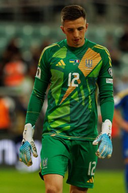 Anatoliy Trubin, Ukrayna ve Fransa milli takımları arasında oynanan 2026 Dünya Kupası ön eleme maçında görüldü (Maciej Rogowski / Ball Raw Images)