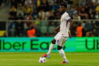 Aurelien Tchouameni, Ukrayna ve Fransa milli takımları arasında oynanan 2026 Dünya Kupası ön eleme maçında görüldü (Maciej Rogowski / Ball Raw Images)