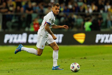 Lucas Digne, Ukrayna ve Fransa milli takımları arasında oynanan 2026 Dünya Kupası ön eleme maçında görüldü (Maciej Rogowski / Ball Raw Images)