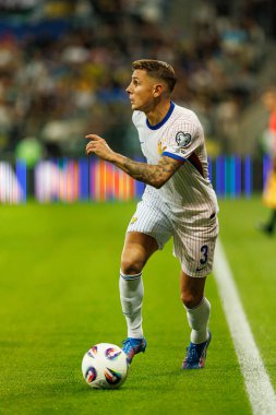 Lucas Digne, Ukrayna ve Fransa milli takımları arasında oynanan 2026 Dünya Kupası ön eleme maçında görüldü (Maciej Rogowski / Ball Raw Images)