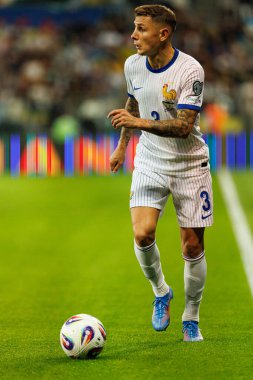 Lucas Digne, Ukrayna ve Fransa milli takımları arasında oynanan 2026 Dünya Kupası ön eleme maçında görüldü (Maciej Rogowski / Ball Raw Images)