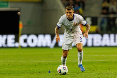 Lucas Digne, Ukrayna ve Fransa milli takımları arasında oynanan 2026 Dünya Kupası ön eleme maçında görüldü (Maciej Rogowski / Ball Raw Images)