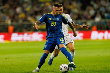 Oleksandr Zubkov, Ukrayna ve Fransa milli takımları arasında oynanan Dünya Kupası 2026 Avrupa ön eleme maçında görüldü (Maciej Rogowski / Ball Raw Images)