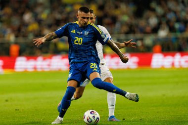 Oleksandr Zubkov, Ukrayna ve Fransa milli takımları arasında oynanan Dünya Kupası 2026 Avrupa ön eleme maçında görüldü (Maciej Rogowski / Ball Raw Images)