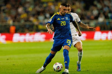 Oleksandr Zubkov, Ukrayna ve Fransa milli takımları arasında oynanan Dünya Kupası 2026 Avrupa ön eleme maçında görüldü (Maciej Rogowski / Ball Raw Images)