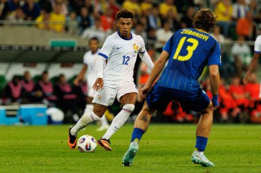 Ukrayna ve Fransa milli takımları (Maciej Rogowski / Ball Raw Images) arasında oynanan Dünya Kupası 2026 Avrupa ön eleme maçında Desire Doue görüldü.)