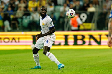 Dayot Upamecano, Ukrayna ve Fransa milli takımları arasında oynanan 2026 Dünya Kupası ön eleme maçında görüldü (Maciej Rogowski / Ball Raw Images)