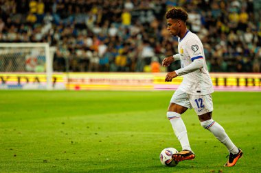 Ukrayna ve Fransa milli takımları (Maciej Rogowski / Ball Raw Images) arasında oynanan Dünya Kupası 2026 Avrupa ön eleme maçında Desire Doue görüldü.)