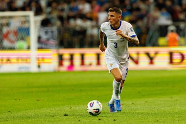 Lucas Digne, Ukrayna ve Fransa milli takımları arasında oynanan 2026 Dünya Kupası ön eleme maçında görüldü (Maciej Rogowski / Ball Raw Images)