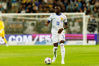 Ukrayna ve Fransa milli takımları (Maciej Rogowski / Ball Raw Images) arasındaki Dünya Kupası 2026 Avrupa ön eleme maçında Manu Kone görüldü.)