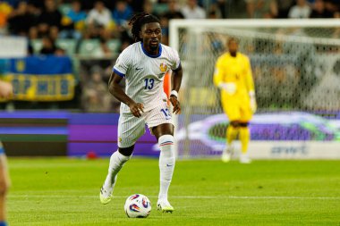 Ukrayna ve Fransa milli takımları (Maciej Rogowski / Ball Raw Images) arasındaki Dünya Kupası 2026 Avrupa ön eleme maçında Manu Kone görüldü.)