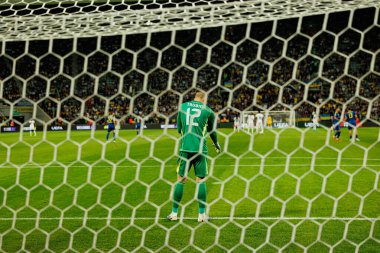 Anatoliy Trubin, Ukrayna ve Fransa milli takımları arasında oynanan 2026 Dünya Kupası ön eleme maçında görüldü (Maciej Rogowski / Ball Raw Images)