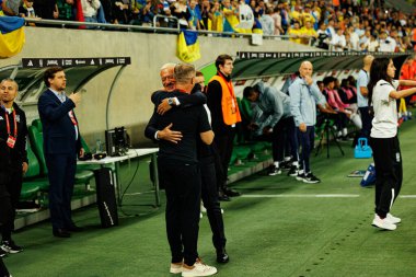 Serhiy Rebrov ve Didier Deschamps, Ukrayna ve Fransa milli takımları arasında oynanan 2026 Dünya Kupası ön eleme maçında görüldü (Maciej Rogowski / Ball Raw Images)