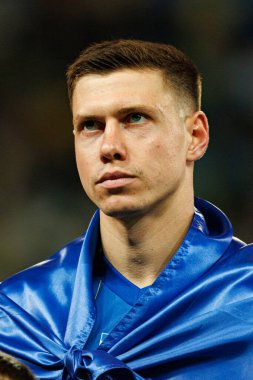 Mykola Matviyenko, Ukrayna ve Fransa milli takımları arasında oynanan 2026 Dünya Kupası ön eleme maçında görüldü (Maciej Rogowski / Ball Raw Images)