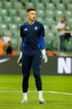 Anatoliy Trubin, Ukrayna ve Fransa milli takımları arasında oynanan 2026 Dünya Kupası ön eleme maçında görüldü (Maciej Rogowski / Ball Raw Images)