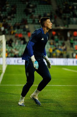 Anatoliy Trubin, Ukrayna ve Fransa milli takımları arasında oynanan 2026 Dünya Kupası ön eleme maçında görüldü (Maciej Rogowski / Ball Raw Images)