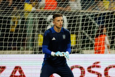 Anatoliy Trubin, Ukrayna ve Fransa milli takımları arasında oynanan 2026 Dünya Kupası ön eleme maçında görüldü (Maciej Rogowski / Ball Raw Images)