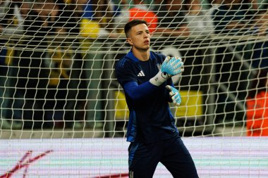 Anatoliy Trubin, Ukrayna ve Fransa milli takımları arasında oynanan 2026 Dünya Kupası ön eleme maçında görüldü (Maciej Rogowski / Ball Raw Images)