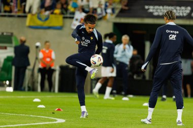 Ukrayna ve Fransa milli takımları (Maciej Rogowski / Ball Raw Images) arasındaki Dünya Kupası 2026 Avrupa ön eleme maçında Malo Gusto izledi.)