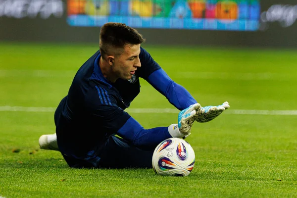 Anatoliy Trubin, Ukrayna ve Fransa milli takımları arasında oynanan 2026 Dünya Kupası ön eleme maçında görüldü (Maciej Rogowski / Ball Raw Images)