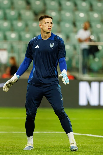 Anatoliy Trubin, Ukrayna ve Fransa milli takımları arasında oynanan 2026 Dünya Kupası ön eleme maçında görüldü (Maciej Rogowski / Ball Raw Images)