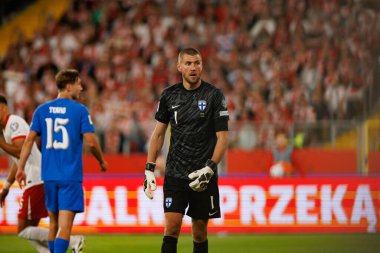 Jesse Joronen, Polonya ve Finlandiya milli takımları arasında oynanan 2026 Dünya Kupası ön eleme maçında görüldü (Maciej Rogowski / Ball Raw Images)