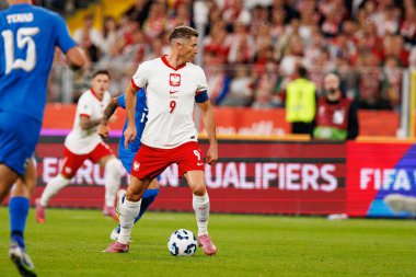 Robert Lewandowski, Polonya ve Finlandiya milli takımları arasında oynanan Dünya Kupası 2026 Avrupa ön eleme maçında görüldü (Maciej Rogowski / Ball Raw Images)