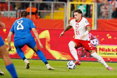 Nicola Zalewski, Polonya ve Finlandiya milli takımları arasında oynanan Dünya Kupası 2026 Avrupa ön eleme maçında görüldü (Maciej Rogowski / Ball Raw Images)