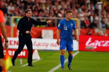 Polonya ve Finlandiya milli takımları arasındaki Dünya Kupası 2026 Avrupa ön eleme maçında Jere Uronen görüldü (Maciej Rogowski / Ball Raw Images)