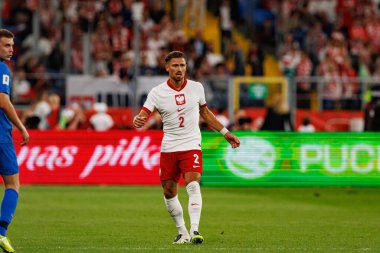 Matty Cash, Polonya ve Finlandiya milli takımları arasında oynanan Dünya Kupası 2026 Avrupa ön eleme maçında görüldü (Maciej Rogowski / Ball Raw Images)